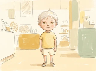 Jack standing very still with a calm focused expression, hands by his sides, looking forward with a small thoughtful pause — not scared, just waiting and ready